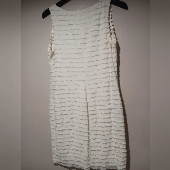 Final $4 Robbie Bee "Layered Dress with Crochet Neckline" Sz. 12 Ivory - Picture 4 of 5
